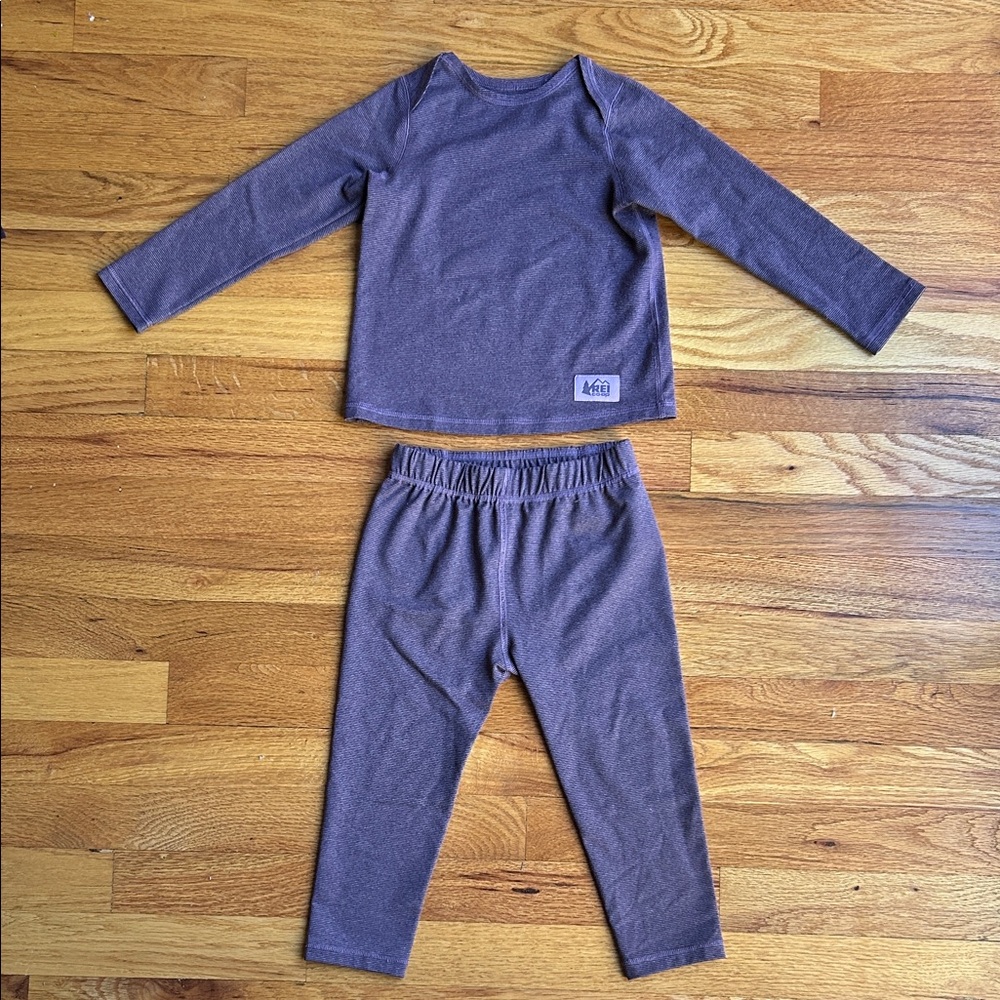 REI co-op mid-weight base layer crew top and bottom